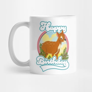 Happy Birthday Deer logo Mug